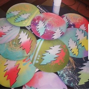 Custom painted Grateful Dead albums
